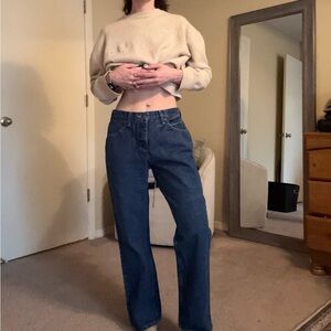 Lee Straight-Leg Jeans in Dark Blue Wash